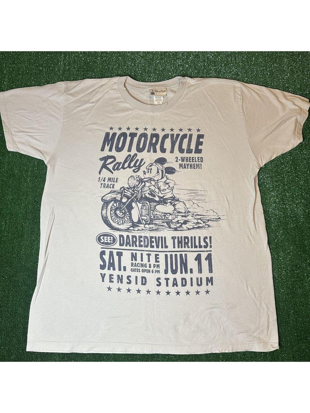 Disney Parks Mickey Mouse Motorcycle Rally Yensid Stadium T-shirt